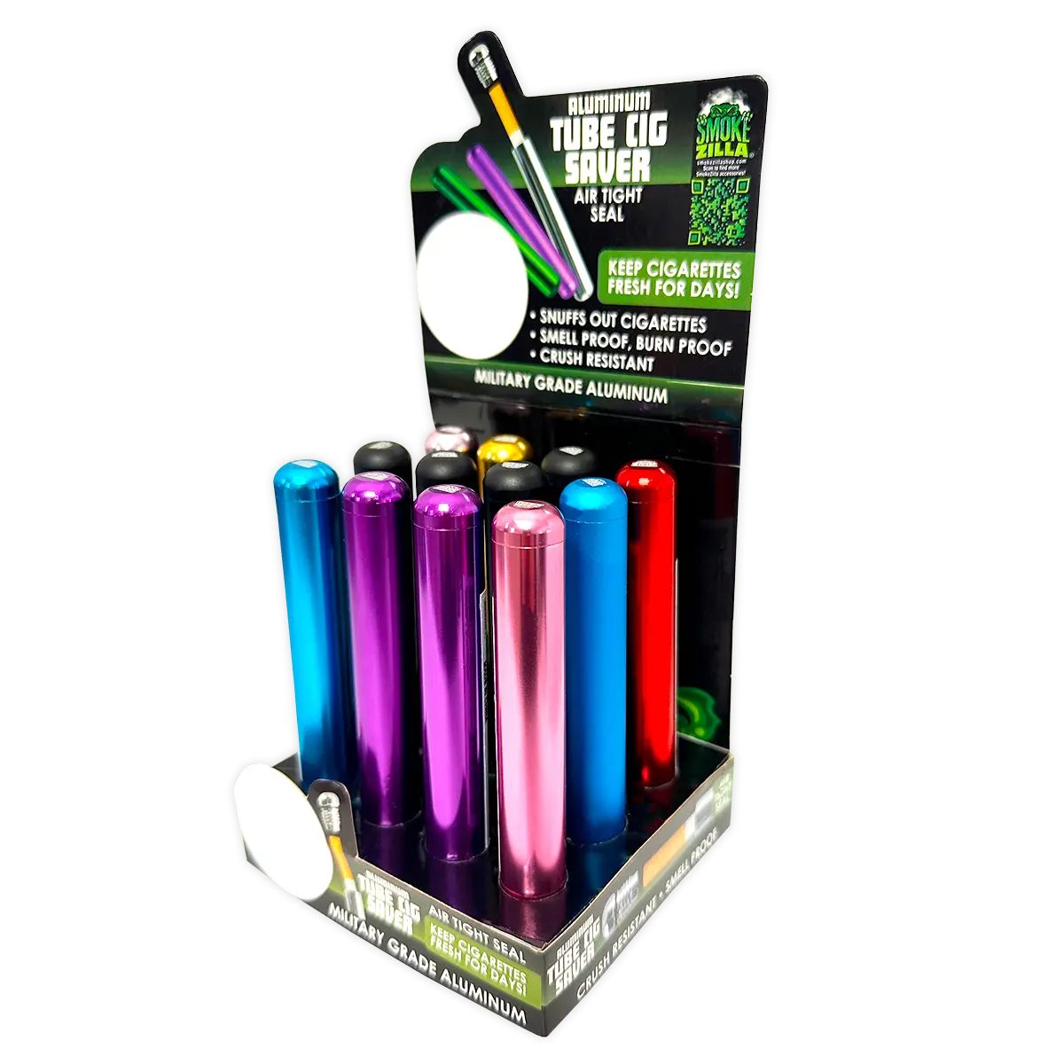 Metal Cigarette Saver Tube - 12 Pieces Per Retail Ready Display 24334 SMOKEZILLA