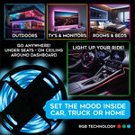 Mood Light Strip USB with Remote 16FT - 6 Pieces Per Retail Ready Display 24338 CAR VIBEZ