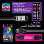 Mood Light Strip USB with Remote 16FT - 6 Pieces Per Retail Ready Display 24338 CAR VIBEZ