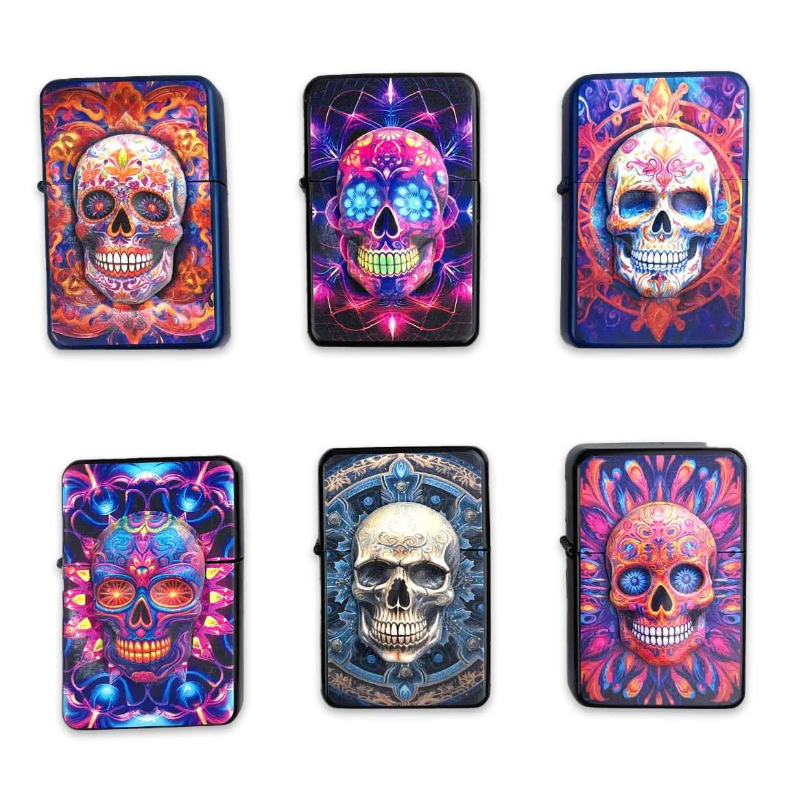 Metal Glow in The Dark Flip Torch Lighter - 12 Pieces Per Retail Ready Display 24370 SMOKEZILLA