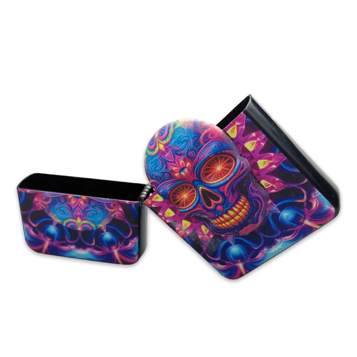 Metal Glow in The Dark Flip Torch Lighter - 12 Pieces Per Retail Ready Display 24370 SMOKEZILLA