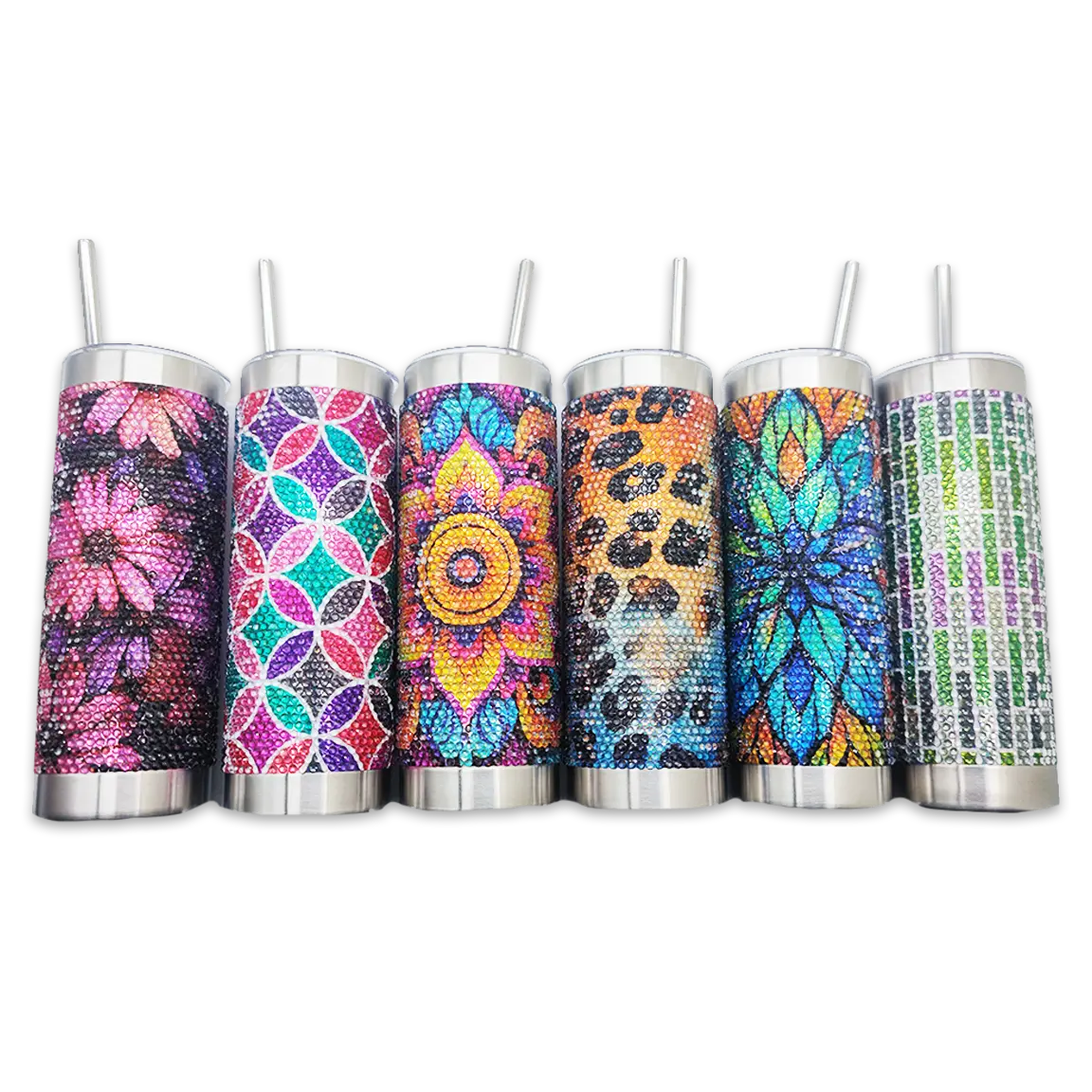 Insulated 24 Oz Rhinestone Tumbler Cup - 6 Pieces Per Retail Ready Display 24374 ROUGHNECK