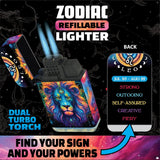 Zodiac Dual Torch Lighter- 12 Pieces Per Retail Ready Display 25915 SMOKEZILLA