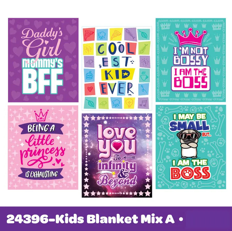 Blanket Family Print Assortment Floor Display - 24 Pieces Per Retail Ready Display 88510 KIPP BROTHERS
