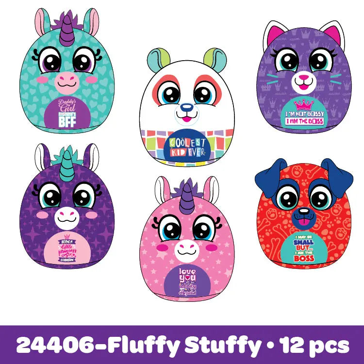 Kids Fluffy Stuffy Pillow Plush 12 Pieces Per Retail Ready Display 24406 KIPP BROTHERS