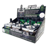 Push Down Metal Ashtray- 6 Per Retail Ready Wholesale Display 24446 SMOKEZILLA