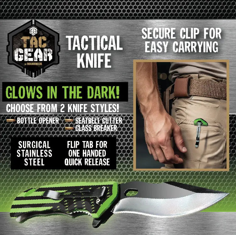 Pocket Knife Glow in The Dark with Bottle Opener - 6 Pieces Per Retail Ready Display 24450 TAC GEAR