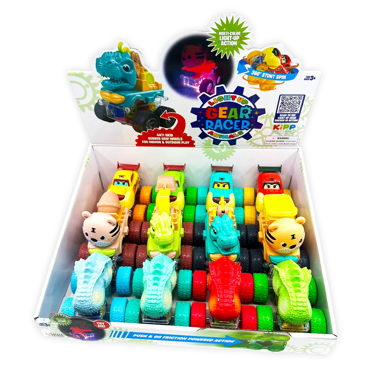 Friction Toy Car Light Up Assortment - 12 Pieces Per Display 24452 KIPP BROTHERS