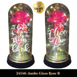 Jumbo Rose Glass Keepsake - 2 Pieces Per Retail Ready Display 24546 KIPP BROTHERS
