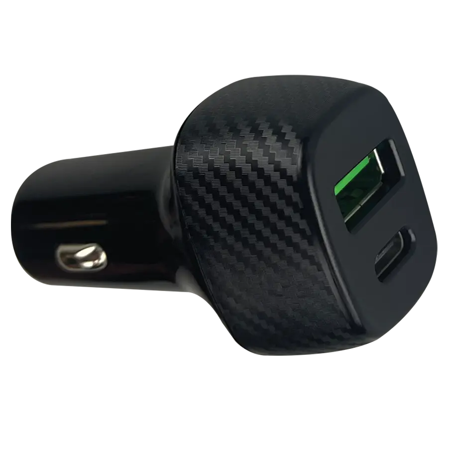 Car Charger Dual USB / USB-C 38 Watts - 3 Pieces Per Pack 24562 CAR VIBEZ