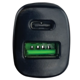 Car Charger Dual USB / USB-C 38 Watts - 3 Pieces Per Pack 24562 CAR VIBEZ