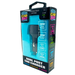 Car Charger Dual USB / USB-C 38 Watts - 3 Pieces Per Pack 24562 CAR VIBEZ