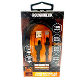 Charging Cable Roughneck USB to USB-C 10FT 2.4 Amp - 3 Pieces Per Pack 24569 ROUGHNECK