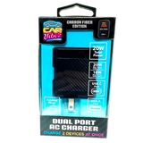 AC Wall Charger Dual USB / USB-C Ports 20 Watts - 3 Pieces Per Pack 24573 CAR VIBEZ