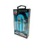 Charging Cable Carbon Fiber USB to USB-C 4FT 3 Amp - 3 Pieces Per Pack 24575 CAR VIBEZ
