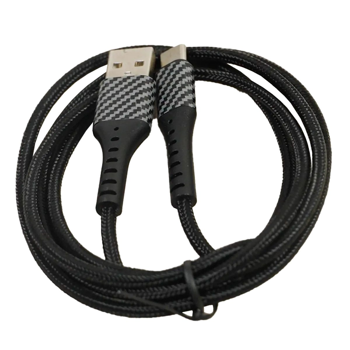 Charging Cable Carbon Fiber USB to USB-C 4FT 3 Amp - 3 Pieces Per Pack 24575 CAR VIBEZ