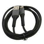 Charging Cable Carbon Fiber USB to USB-C 4FT 3 Amp - 3 Pieces Per Pack 24575 CAR VIBEZ