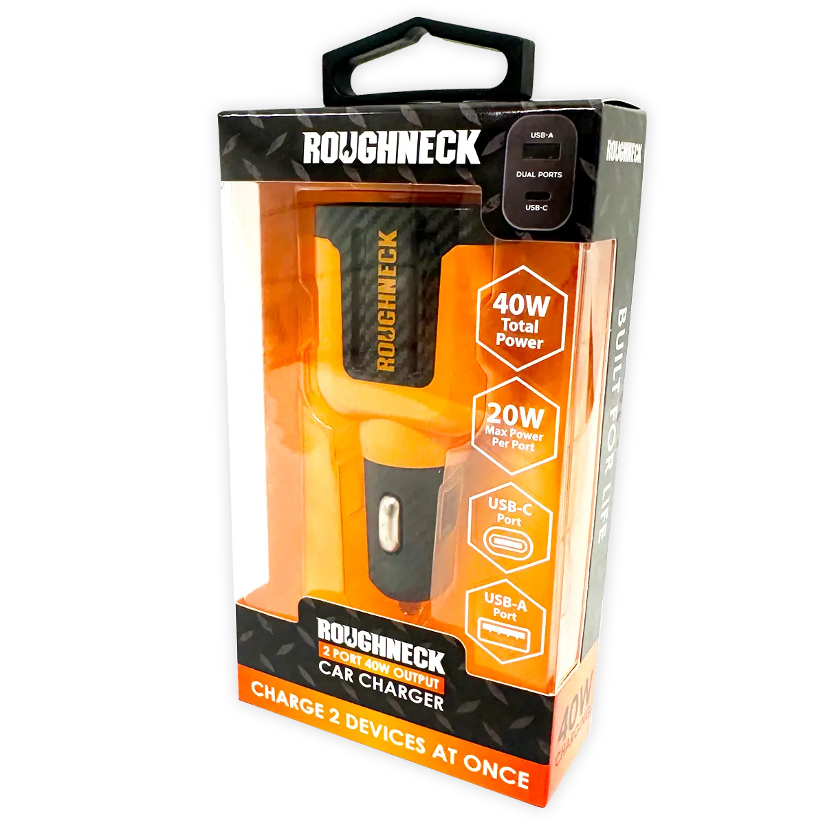Car Charger Dual USB / USB-C Ports 20 Watts - 3 Pieces Per Pack 24587 ROUGHNECK