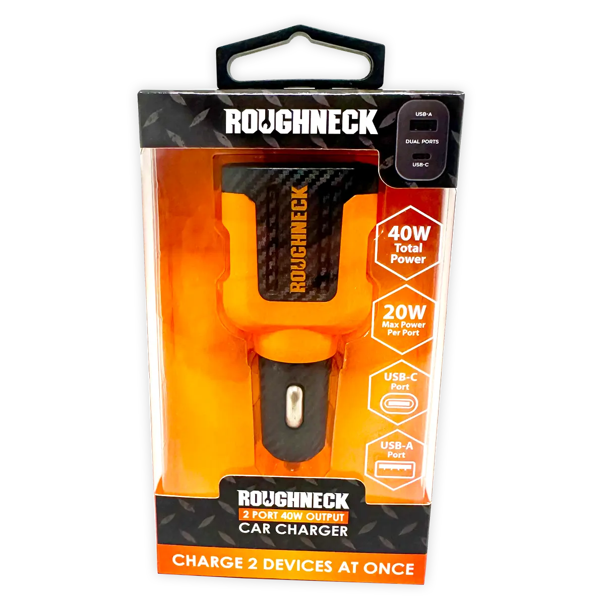 Car Charger Dual USB / USB-C Ports 20 Watts - 3 Pieces Per Pack 24587 ROUGHNECK