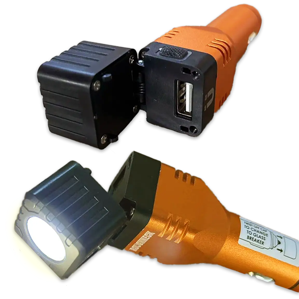 Car Charger USB Port with Flashlight Multi-Tool 2 Amp - 3 Pieces Per Pack 24591 ROUGHNECK