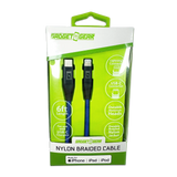 Charging Cable Braided Nylon USB-C to Lightning 6FT 2.4 Amp - 3 Pieces Per Pack 24606 GADGET GEAR