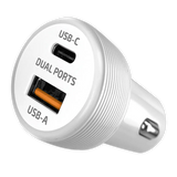 Car Charger Dual USB / USB-C Ports with USB-C to Lightning Charging Cable Set 20 Watts - 3 Pieces Per Pack 24607 GADGET GEAR