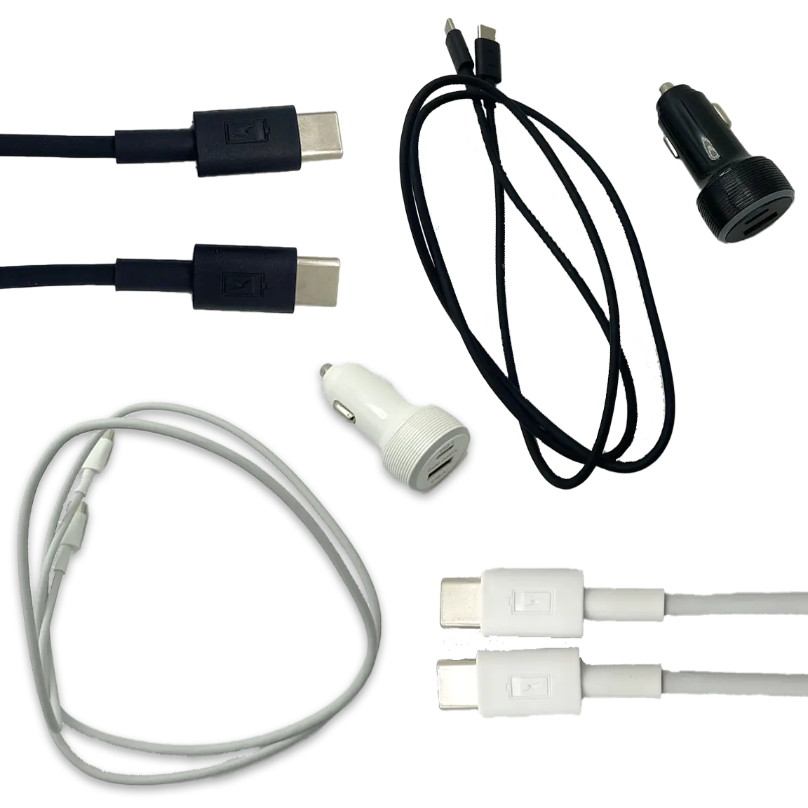 Car Charger Dual USB / USB-C Ports with USB-C to USB-C Charging Cable 20 Watts - 3 Pieces Per Pack 24608 GADGET GEAR
