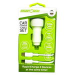 Car Charger Dual USB / USB-C Ports with USB-C to USB-C Charging Cable 20 Watts - 3 Pieces Per Pack 24608 GADGET GEAR