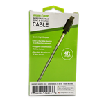 Charging Cable Indestructible USB to USB-C 4FT 2.4 Amp - 3 Pieces Per Pack 24613 GADGET GEAR