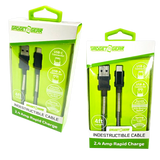 Charging Cable Indestructible USB to USB-C 4FT 2.4 Amp - 3 Pieces Per Pack 24613 GADGET GEAR
