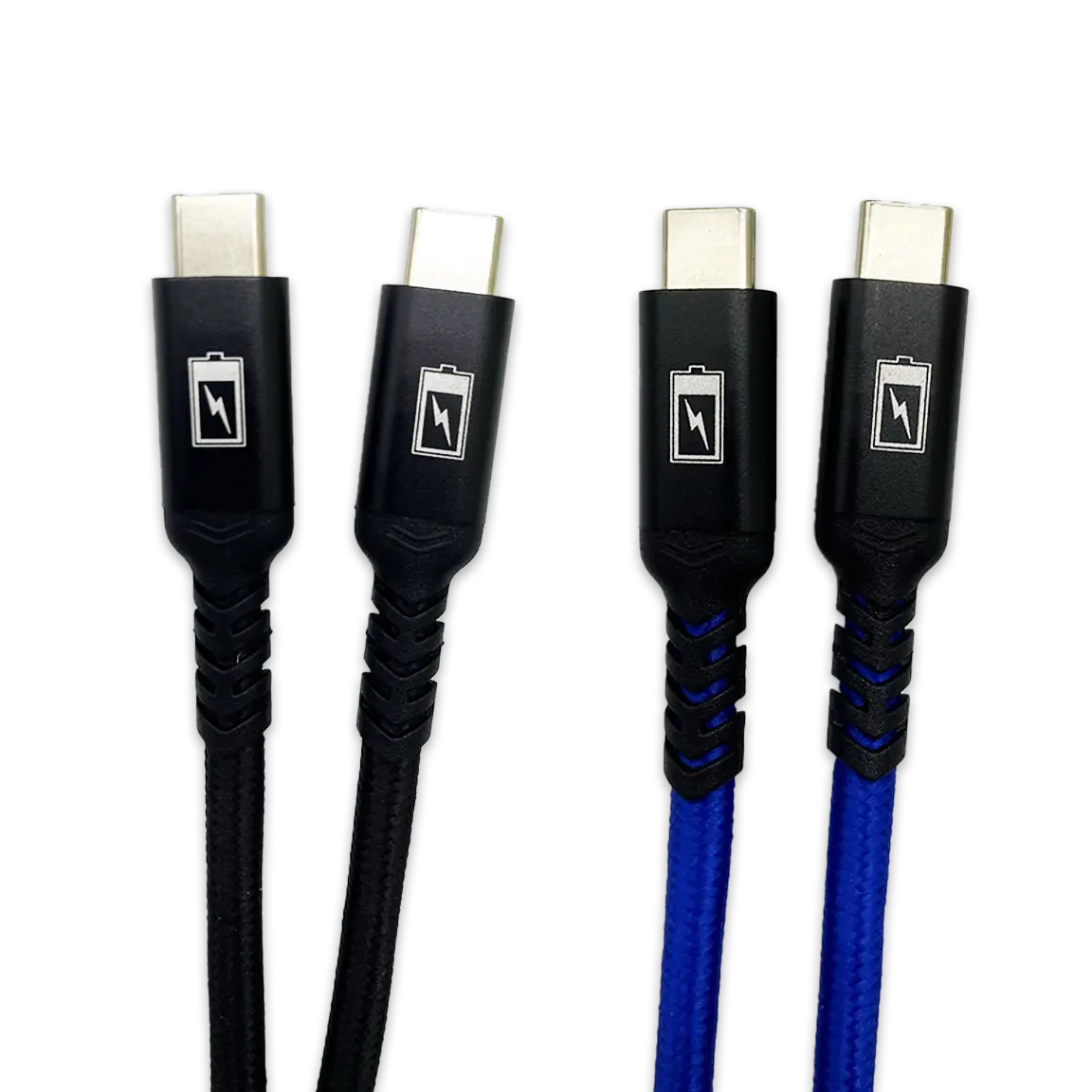 Charging Cable Nylon Braided USB-C to USB-C 6FT - 3 Pieces Per Pack 24619 GADGET GEAR