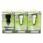 Car Charger Dual USB Ports with USB to Lightning Charging Cable Set - 3 Pieces Per Pack 24620 GADGET GEAR
