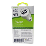 Car Charger Dual USB Ports with USB to Lightning Charging Cable Set - 3 Pieces Per Pack 24620 GADGET GEAR