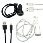 Car Charger Dual USB Ports with USB to Lightning Charging Cable Set - 3 Pieces Per Pack 24620 GADGET GEAR