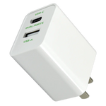 AC Wall Charger Dual USB / USB-C Ports with USB-C to USB-C Charging Cable Set 20 Watts - 3 Pieces Per Set 24628 GADGET GEAR