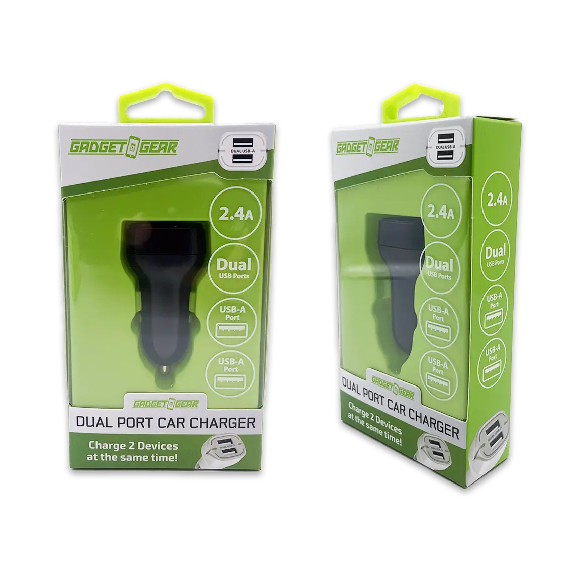 Car Charger with Dual USB Ports 2.4 Amp - 3 Pieces Per Pack 24632 GADGET GEAR