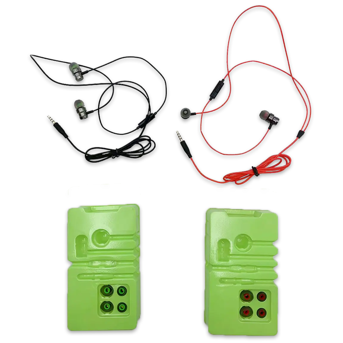 Wired Earbuds Metal with Mic - 3 Pieces Per Retail Ready Display 24641 GADGET GEAR
