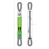 Charging Cable USB-C to USB-C 10FT 2 Amp - 6 Pieces Per Pack 24657 GADGET GEAR
