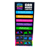 Car Mood Lighting with Remote - 6 Pieces Per Retail Ready Display 24694 CAR VIBEZ