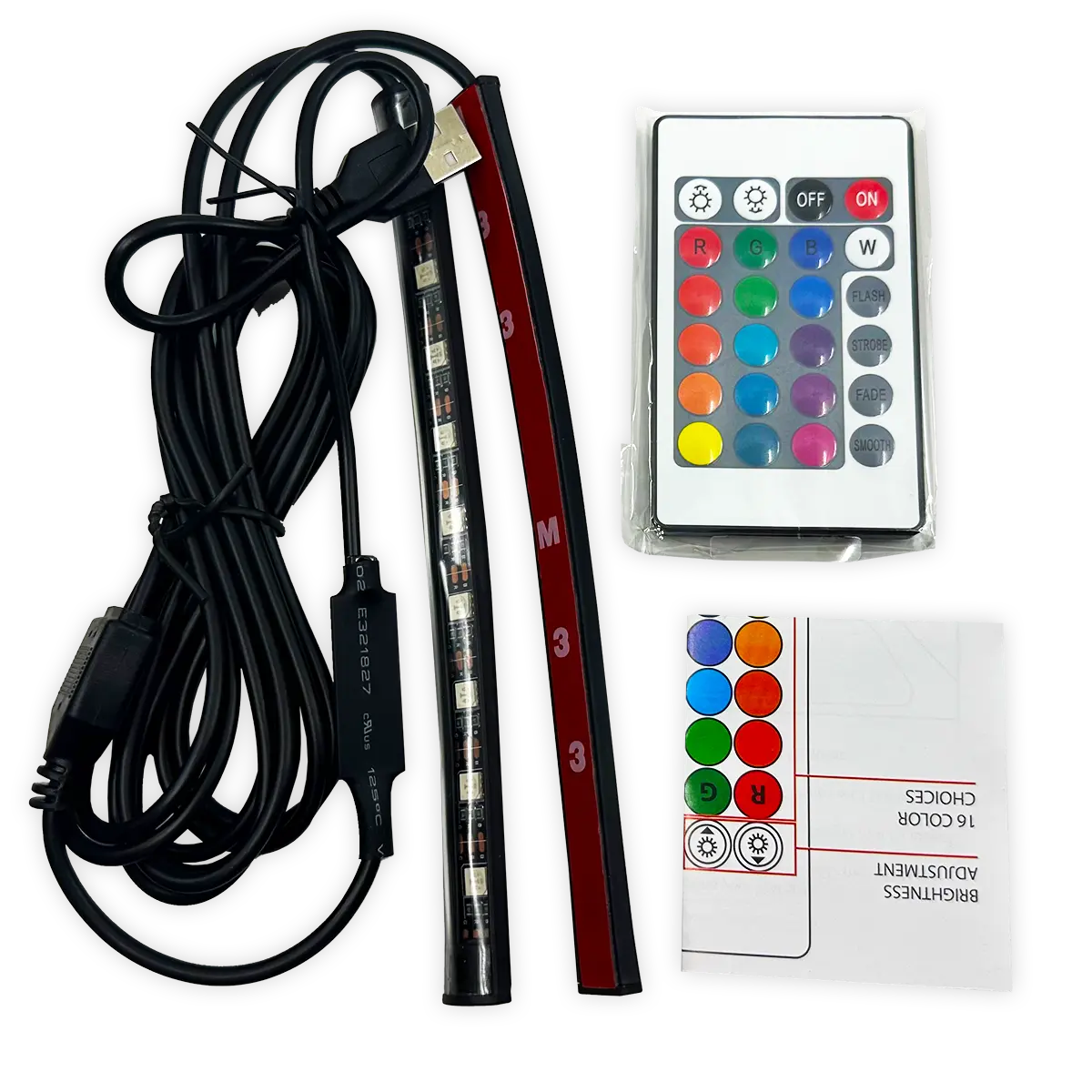 Car Mood Lighting with Remote - 6 Pieces Per Retail Ready Display 24694 CAR VIBEZ