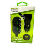 Backseat Car Charger 6 Port USB / USB-C 6FT 96 Watts - 6 Pieces Per Retail Ready Display 24695 GADGET GEAR