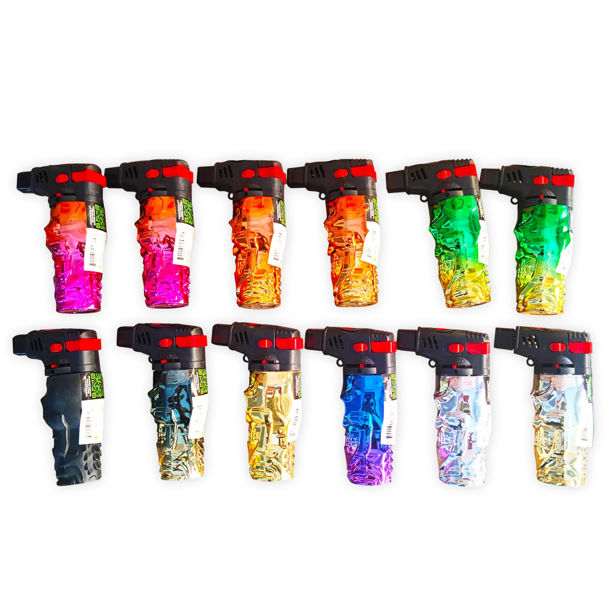 Metallic XXL Skull Torch Lighter - 12 Pieces Per Retail Ready Display 24715 SMOKEZILLA