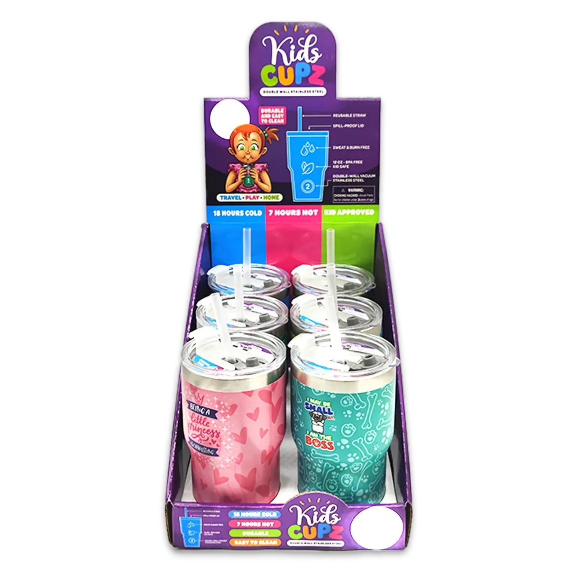 Insulated Kids Cup - 6 Pieces Per Retail Ready Display 25289 KIPP BROTHERS