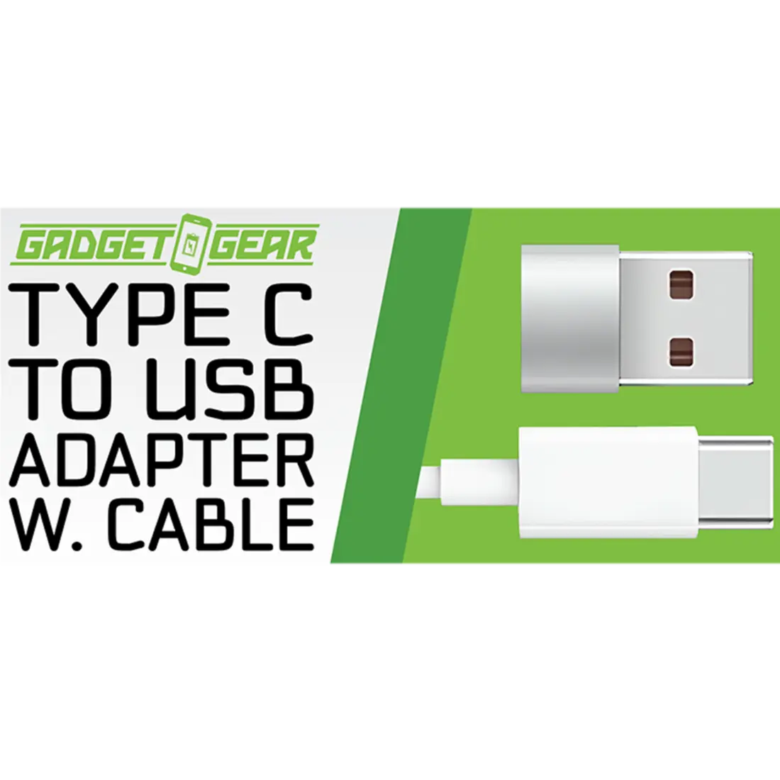 Charging Cable USB-C to USB-C with USB Adapter 3FT 3 Amp - 6 Pieces Per Retail Ready Display 24835 GADGET GEAR