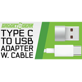 Charging Cable USB-C to USB-C with USB Adapter 3FT 3 Amp - 6 Pieces Per Retail Ready Display 24835 GADGET GEAR