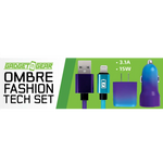 AC Wall and Car Charger Dual USB / USB-C Ports with USB-C and Lightning Charging Cable Assortment - 6 Pieces Per Retail Ready Display 24837 GADGET GEAR