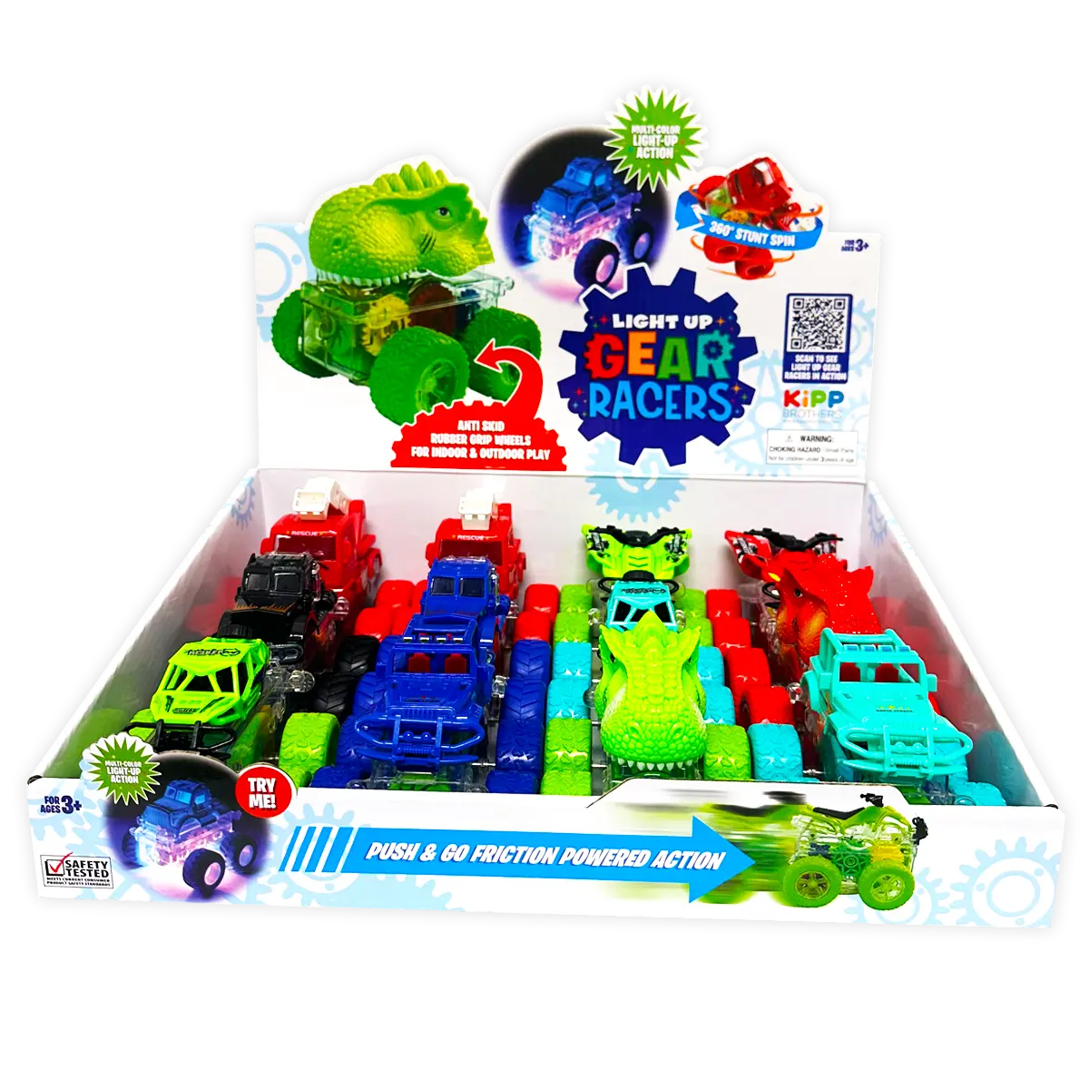 Friction Toy Car Light Up Assortment - 12 Pieces Per Retail Ready Display 24887 KIPP BROTHERS
