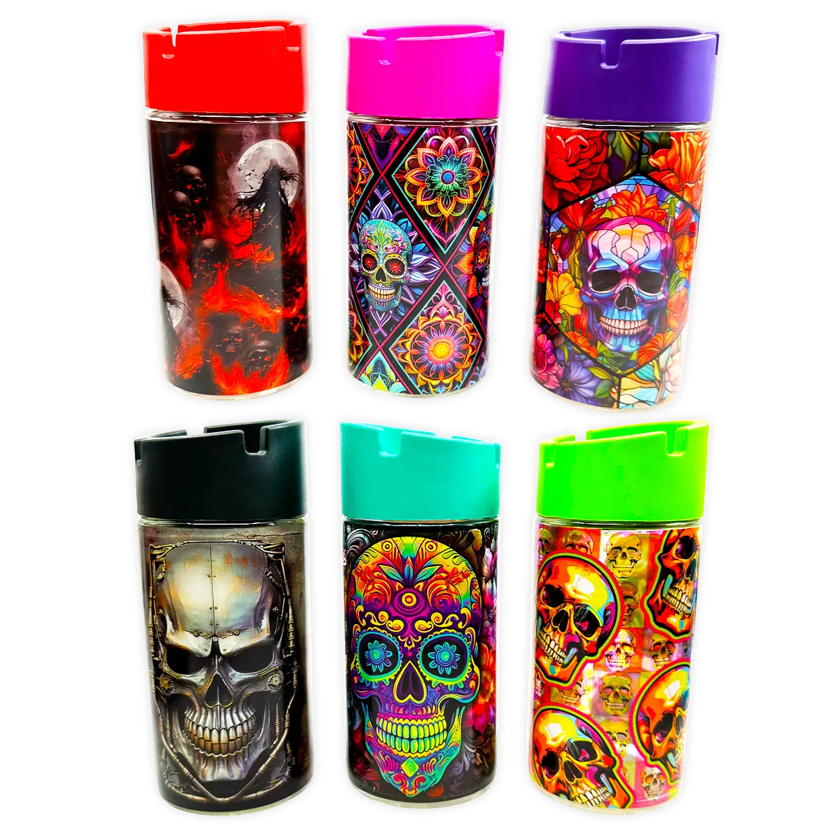 Full Print Glass Butt Bucket Ashtray - 6 Per Retail Ready Display 24948 SMOKEZILLA