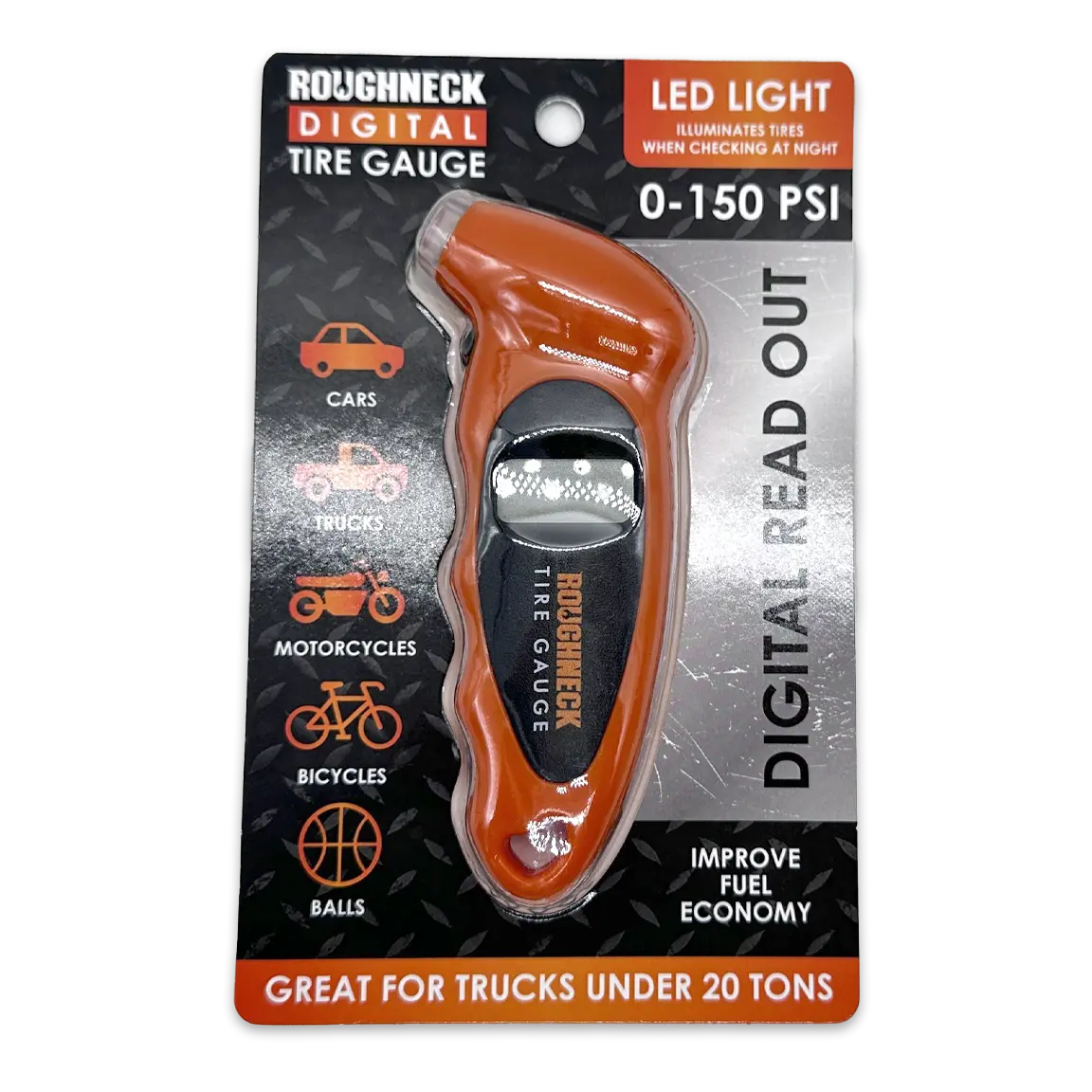 Small Digital Tire Gauge - 6 Pieces Per Retail Ready Display 24992 ROUGHNECK