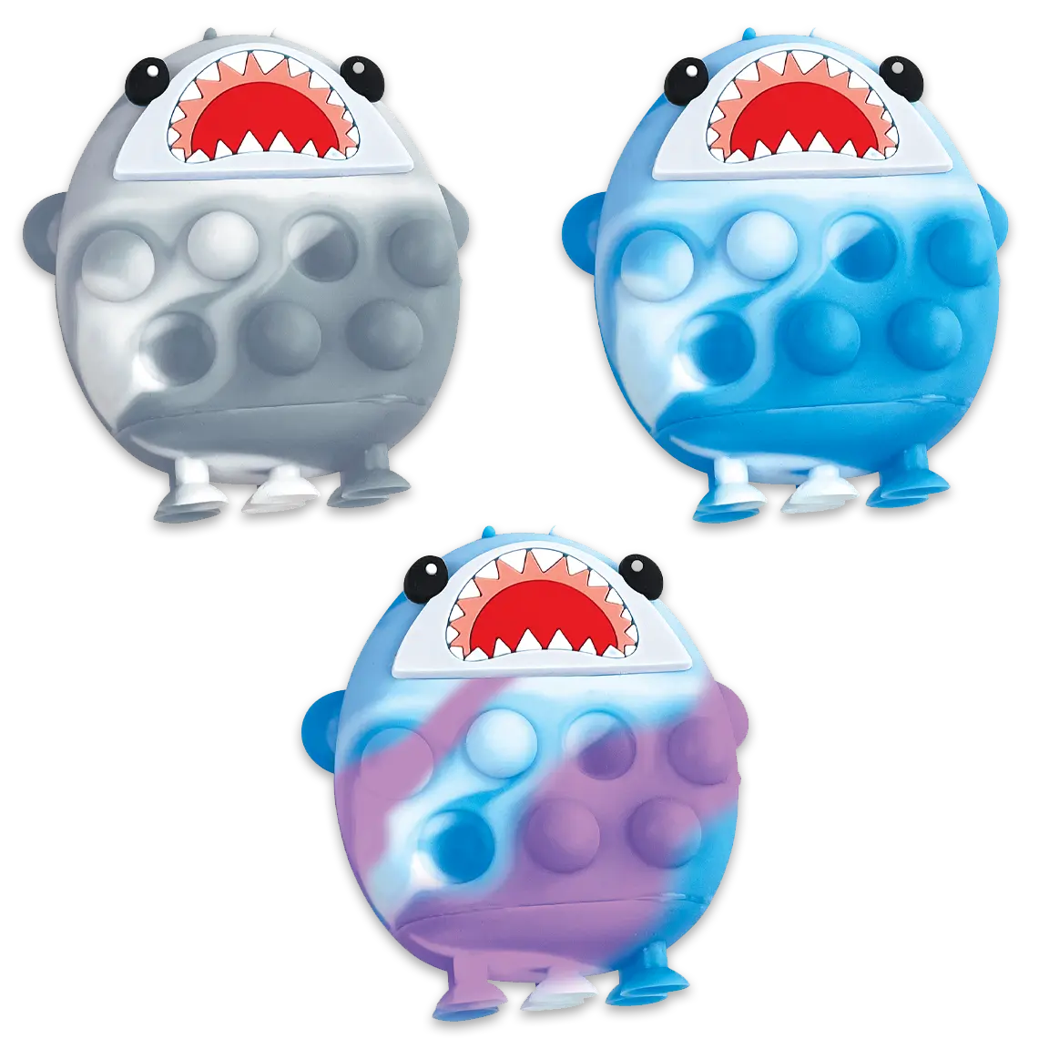 Fidget Pop Shark Ball Toy - 12 Pieces Per Retail Ready Display 25004 KIPP BROTHERS